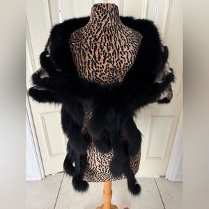 Roberto Cavalli Fur Stole Fox Chinchilla Italy Wrap Shawl Luxe